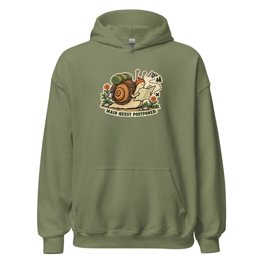 YOP garment: Side Quest Hoodie · Military Green · Front