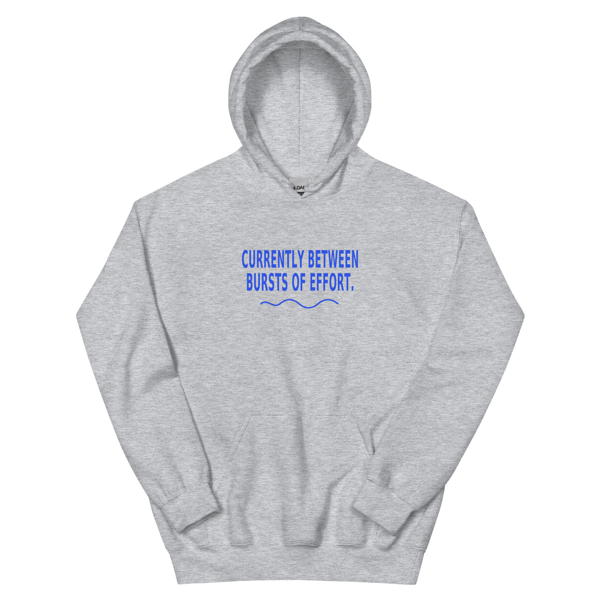 YOP garment: Between Bursts Hoodie · Sport Grey · front — Product mockup
