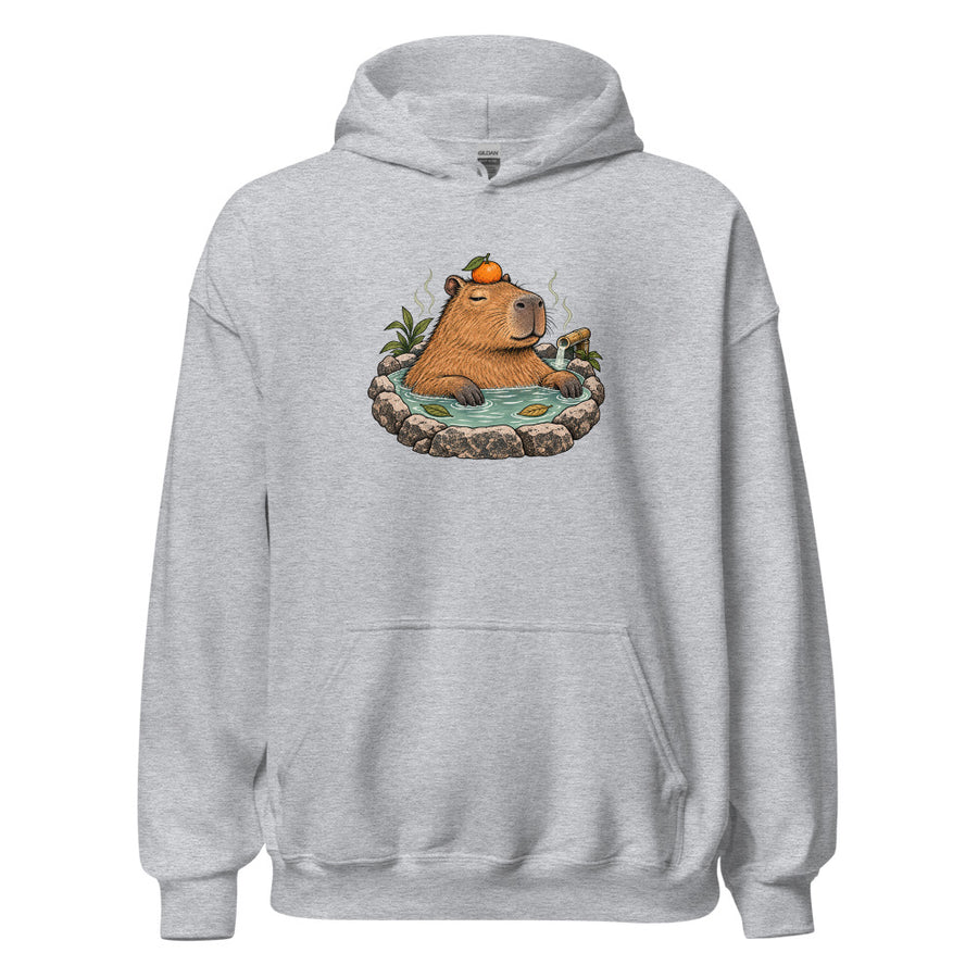 Hot Spring Capybara Hoodie — Hoodie · Sport Grey