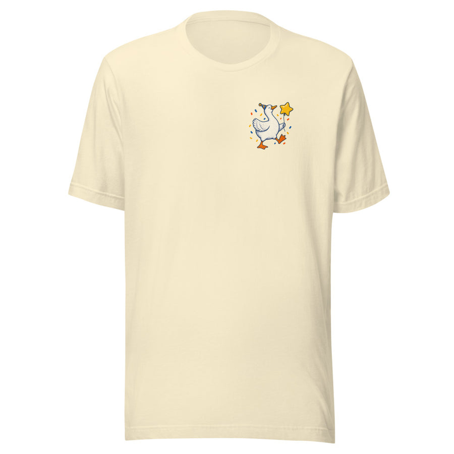 Professional Nonsense Chest & Back Tee — Chest and back tee · Natural · Front