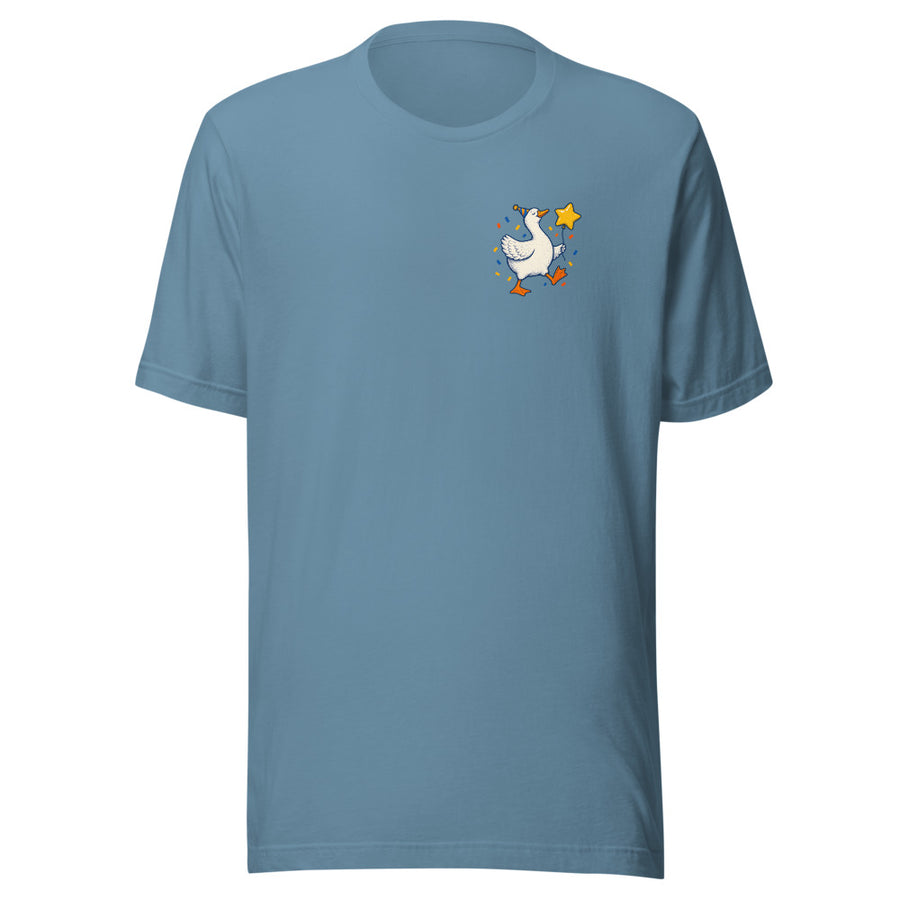 Professional Nonsense Chest & Back Tee — Chest and back tee · Steel Blue · Front
