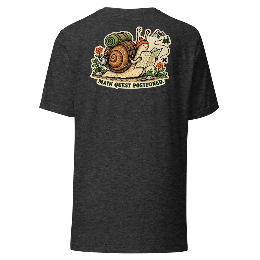 Side Quest Chest & Back Tee — Chest and back tee · Dark Grey Heather · Back
