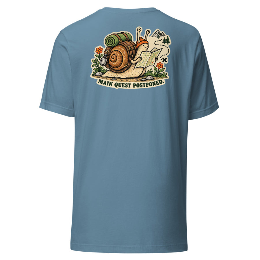 Side Quest Chest & Back Tee — Chest and back tee · Steel Blue · Back