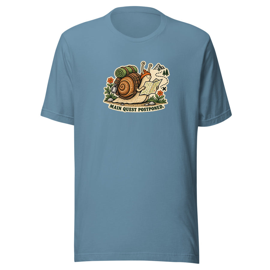 Side Quest Tee — T-shirt · Steel Blue