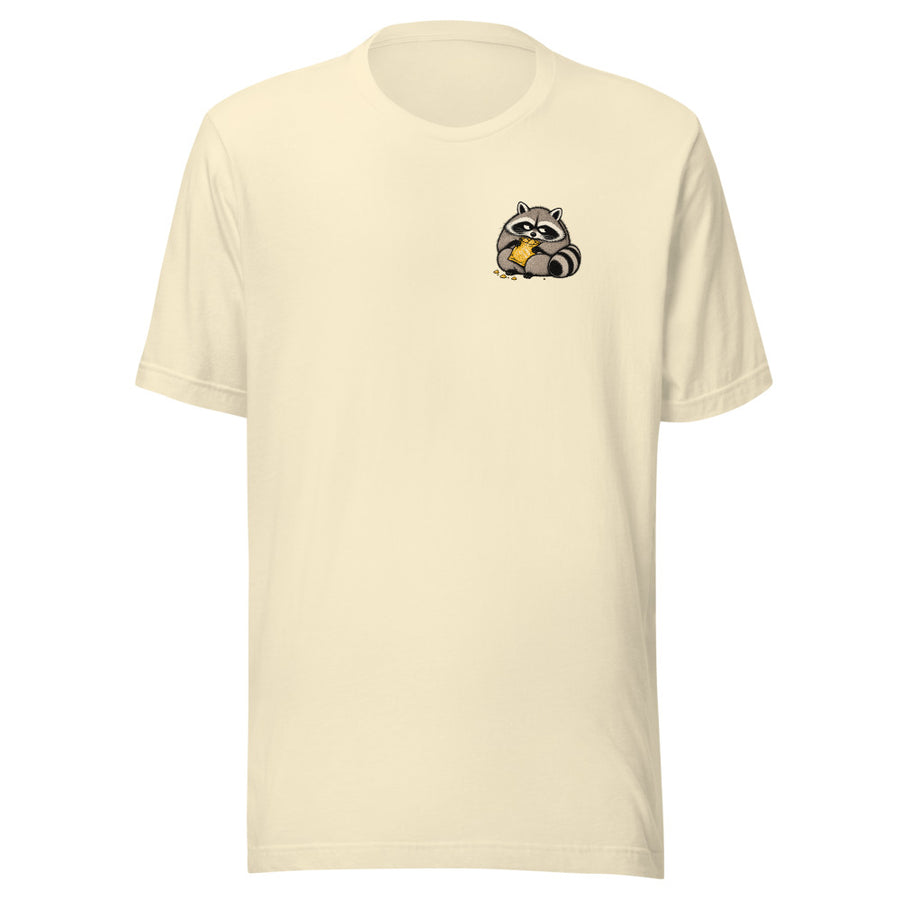 Snack Bandit Chest & Back Tee — Chest and back tee · Natural · Front