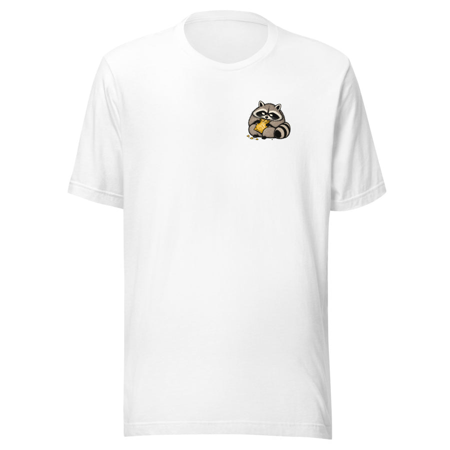 Snack Bandit Chest & Back Tee — Chest and back tee · White · Front