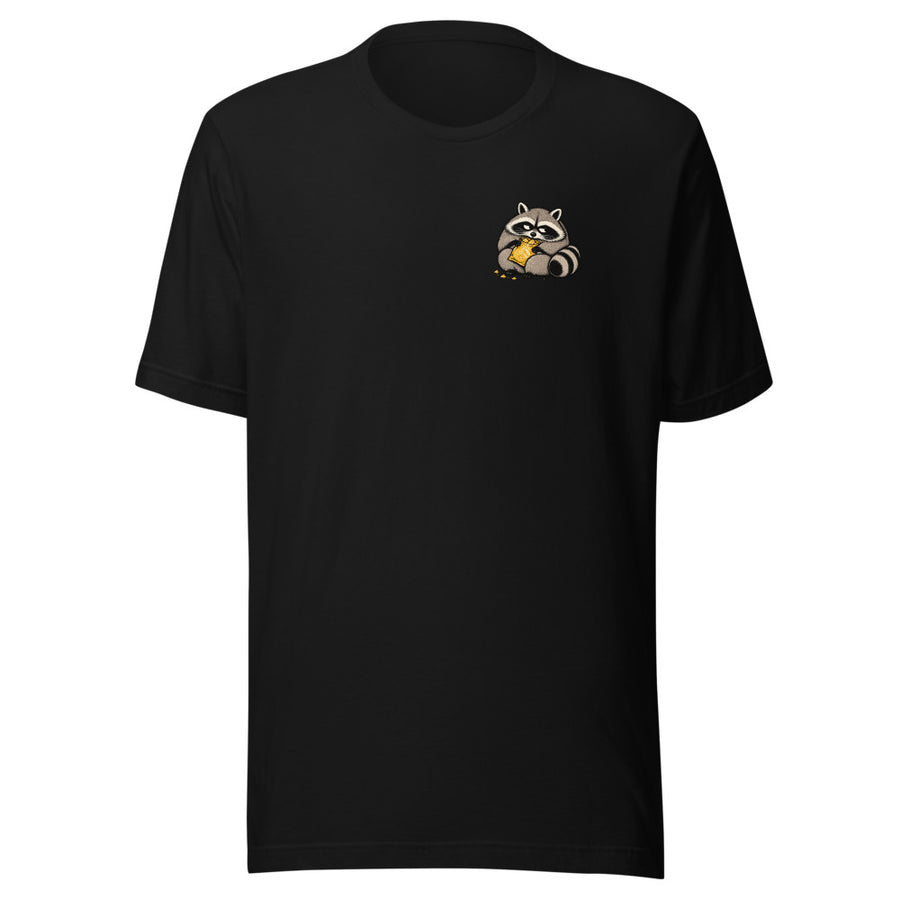 Snack Bandit Chest & Back Tee — Chest and back tee · Black · Front