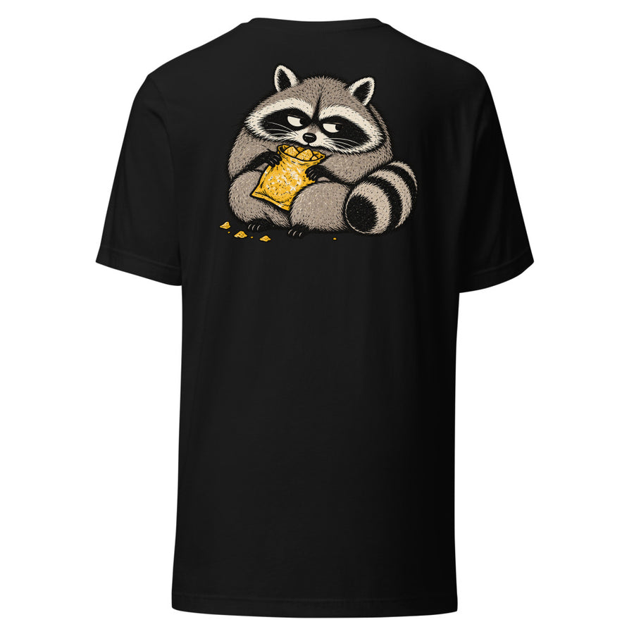 Snack Bandit Chest & Back Tee — Chest and back tee · Black · Back