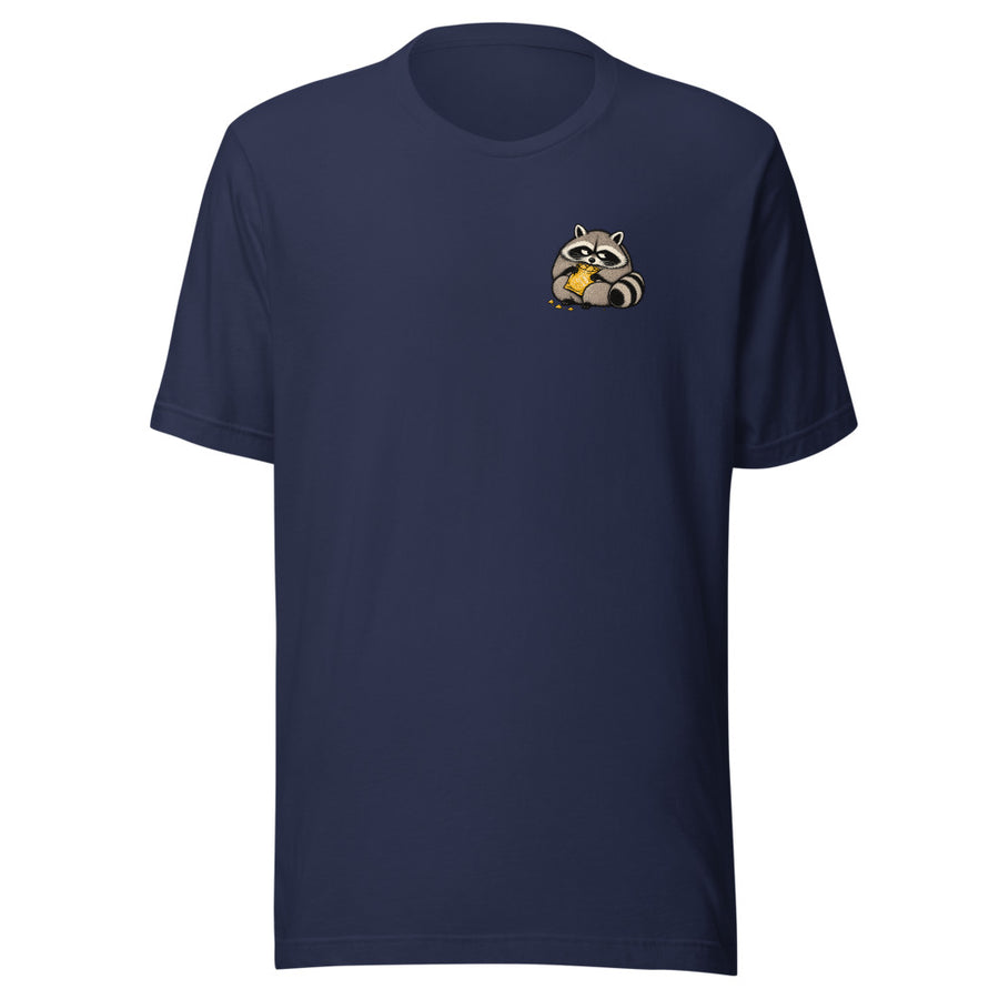 Snack Bandit Chest & Back Tee — Chest and back tee · Navy · Front