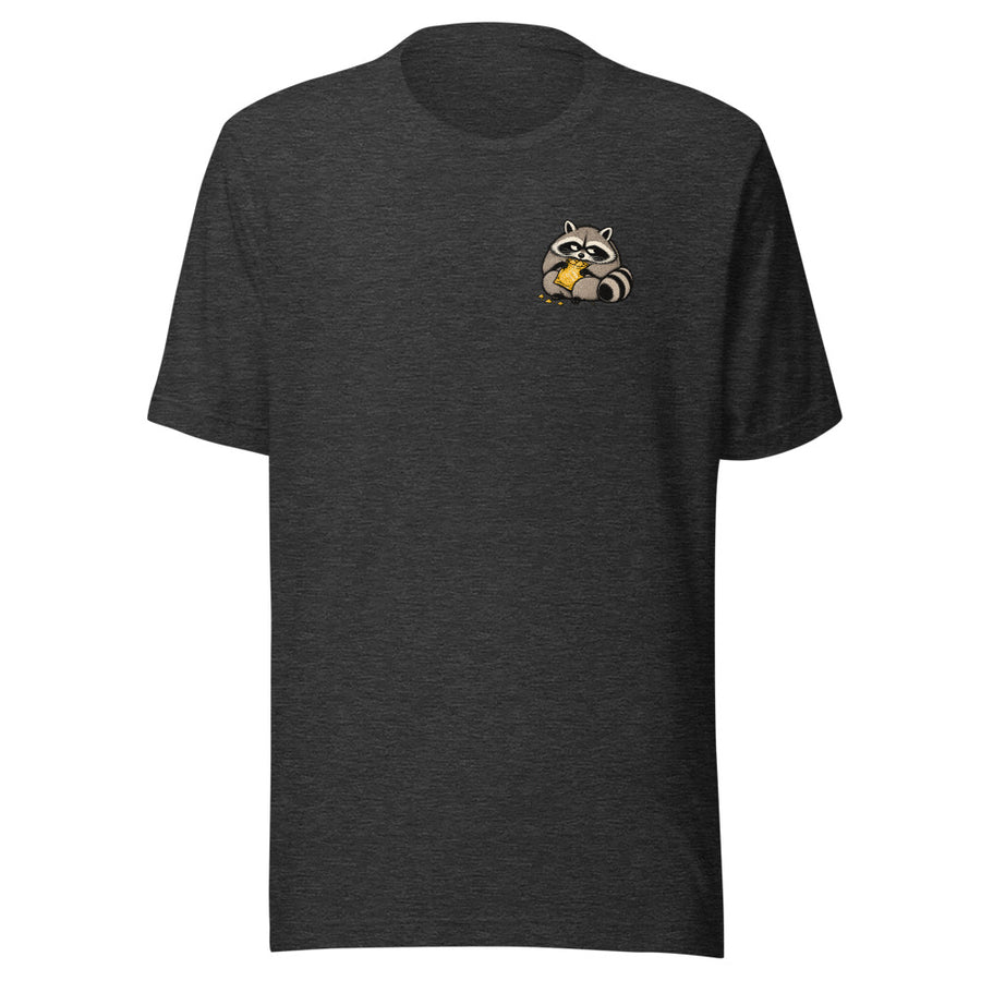 Snack Bandit Chest & Back Tee — Chest and back tee · Dark Grey Heather · Front