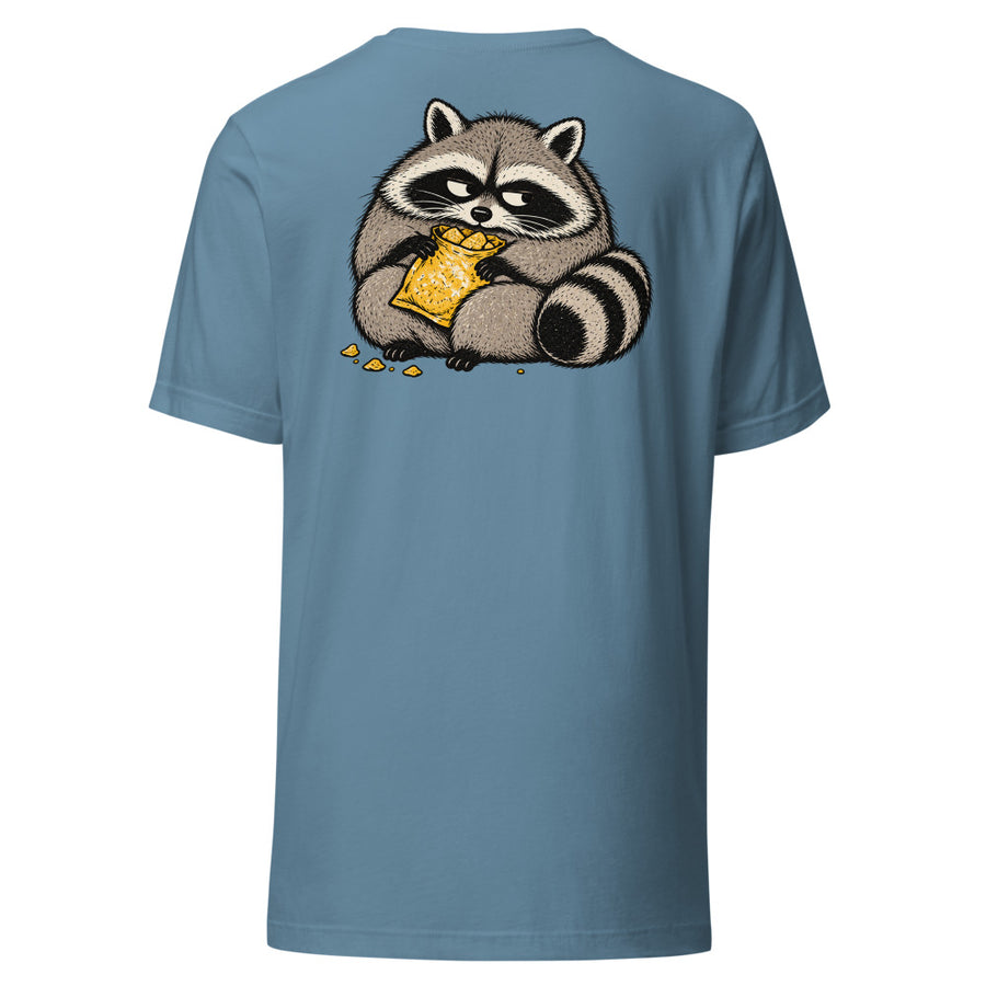 Snack Bandit Chest & Back Tee — Chest and back tee · Steel Blue · Back